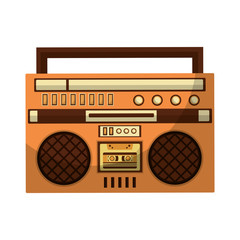 Wall Mural - radio music retro style vector illustration design