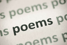 Word Poems Printed On Paper Macro
