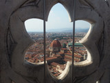 Włochy, Wenecja - rozeta, widok z dzwonnicy przy katedrze Santa Maria del Fiore