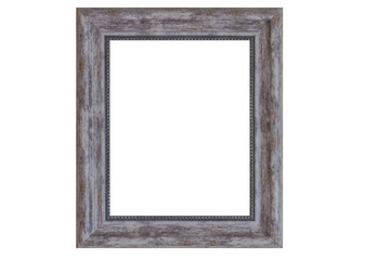 Poster - Vintage wood photo frame isolated on white background