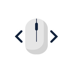 Poster - click right left computer mouse icon symbol. Flat style design. Vector illustration.