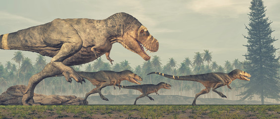 Plakat tyranozaur antyczny dinozaur