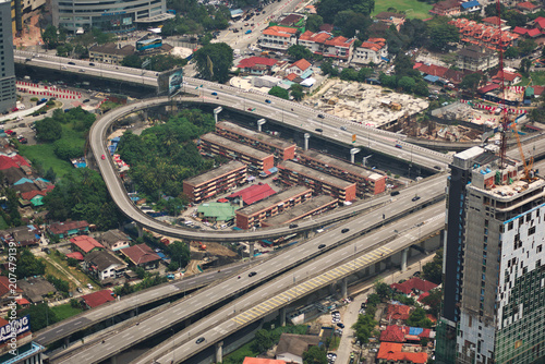 Freeway interchange in Kuala Lumpur, Malaysia Poster