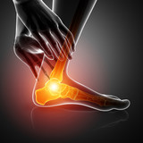 Male foot with ankle pain