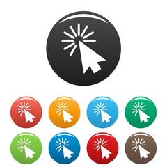 Poster - Cursor interface element icon. Simple illustration of cursor interface element vector icons set color isolated on white