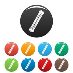 Poster - medical thermometer icon. simple illustration of medical thermometer vector icons set color isolated