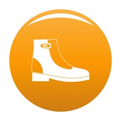 Wall Mural - Woman boots icon. Simple illustration of woman boots vector icon for any any design orange