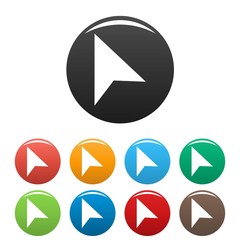 Poster - Cursor trendy element icon. Simple illustration of cursor trendy element vector icons set color isolated on white