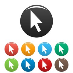 Poster - Cursor normal element icon. Simple illustration of cursor normal element vector icons set color isolated on white