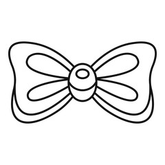 Poster - Rounded bow tie icon. Outline rounded bow tie vector icon for web design isolated on white background