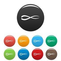 Poster - Equalizer track icon. Simple illustration of equalizer track vector icons set color isolated on white