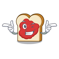 Sticker - Wink bread with jam character cartoon