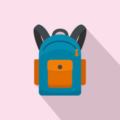 Poster - backpack icon. flat illustration of backpack vector icon for web design