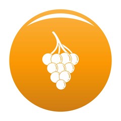 Small grape icon. Simple illustration of small grape vector icon for any design orange