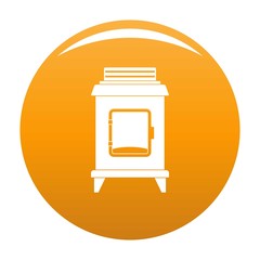 Poster - Old oven icon. Simple illustration of old oven vector icon for any design orange