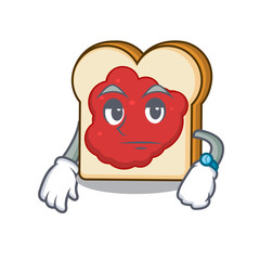 Poster - Waiting bread with jam mascot cartoon