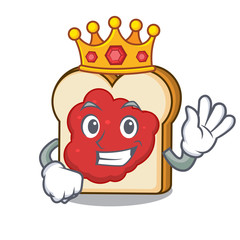 Poster - King bread with jam mascot cartoon