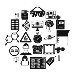 Poster - Gaining knowledge icons set. Simple set of 25 gaining knowledge vector icons for web isolated on white background