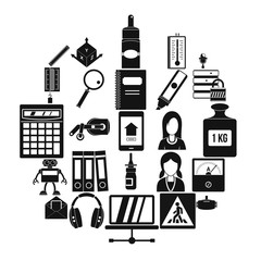 Poster - Statement icons set. Simple set of 25 statement vector icons for web isolated on white background
