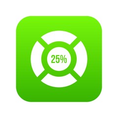 Poster - Sign 25 load icon digital green for any design isolated on white vector illustration