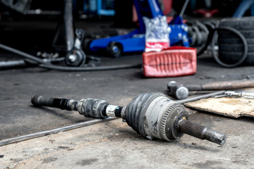 Wall Mural - Repair drive shaft (CV Joint),Car maintenance.