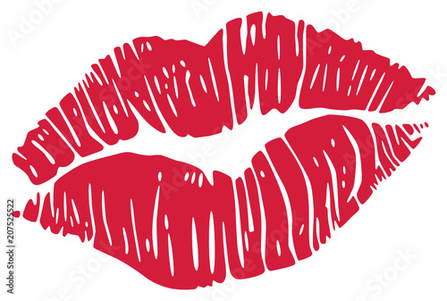 Kussmund Stock-Vektorgrafik | Adobe Stock