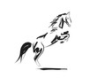 Vector ink sketch of a horse
