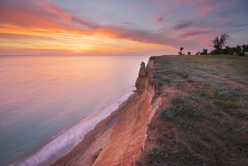 Wall Mural - Beautiful seascape nature cliff.