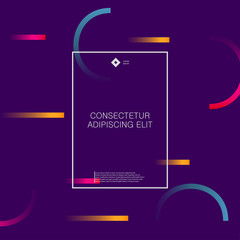 Aufkleber - Minimal abstract background with geometric gradient shapes. Futuristic design for banners, posters, covers and brochures. Vector.