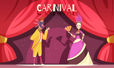 Sticker - Carnival Cartoon Background