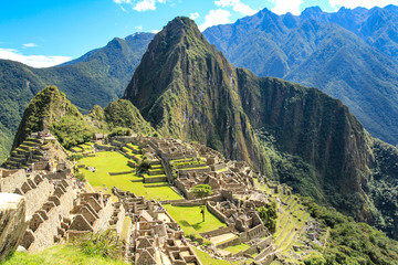 Cuzco, Peru - May 2015: Machu Picchu, 'the lost city of the Incas', an ancient archaeological site in the Peruvian Andes mountains