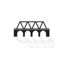 Canvas Print - Bridge Icon black and white 