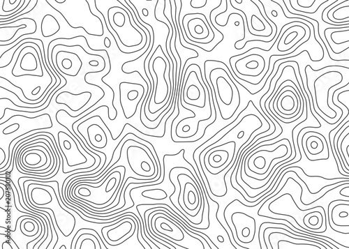 Topographic map backdrop. Conditional geography scheme and the terrain path. ...