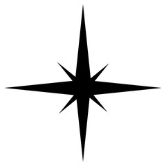 Wall Mural - sparkle icon on white background. flat style. sparkle symbol. black sparkle symbol. modern simple flat sparkle sign. time symbol for web site design, mobile app, logo.