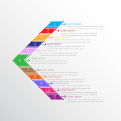 Poster - Vector infographic templates used for detailed reports. All 11 topics.