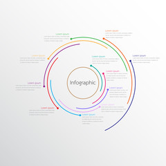 Poster - Vector infographic templates used for detailed reports. All 11 topics.
