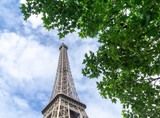 Fototapeta Boho - eiffel tower in paris with blue sky