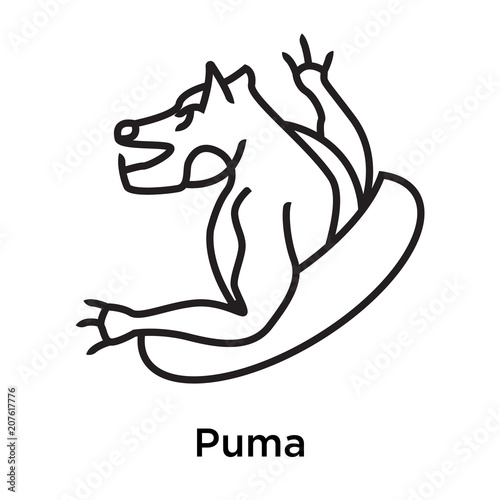 Puma icon vector sign and symbol isolated on white background, Puma logo  concept - Buy this stock vector and explore similar vectors at Adobe Stock  | Adobe Stock