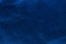 Metallic Shining Blue Leather Texture Background Of Small Grain
