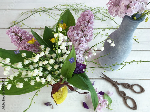 Beautiful Flower Arrangement Delicate Lilac White Lily Of The Beautiful Flower Arrangement Delicate