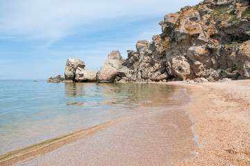 Wall Mural - General's beaches in the spring. It's not the season. Crimean Peninsula, Kerch.