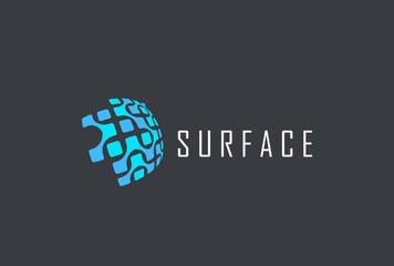 Fototapete - molecular dna electronics surface logo abstract vector. hitech