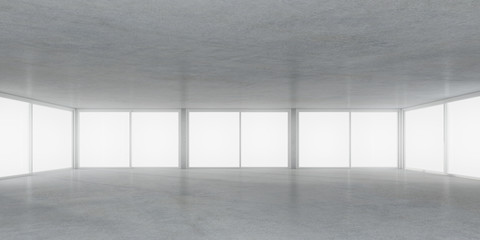 3D rendering of white room space with sun light cast the shadow on the wall and floor,Perspective of minimal design architecture	