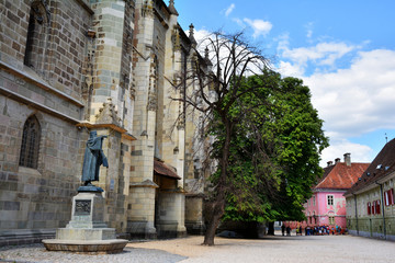 Poster - Black Church exterior in Old Town of Brasov, Romania