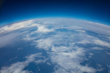 Wall Mural - Curvature of planet earth. Aerial shot.