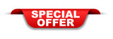 Fototapeta  - red banner special offer
