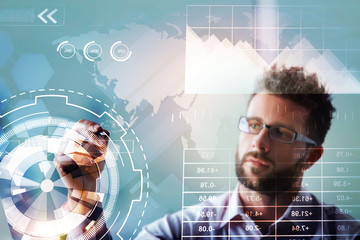 Poster - Technology, innovation and communication concept