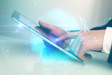 Fototapete - Technology, money and information concept