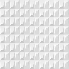 Aufkleber - White background with tiles. Vector modern seamless pattern. Volumetric geometric pattern.