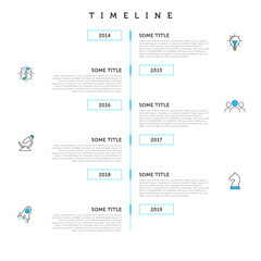 Wall Mural - Infographic design template. Timeline concept with 6 steps